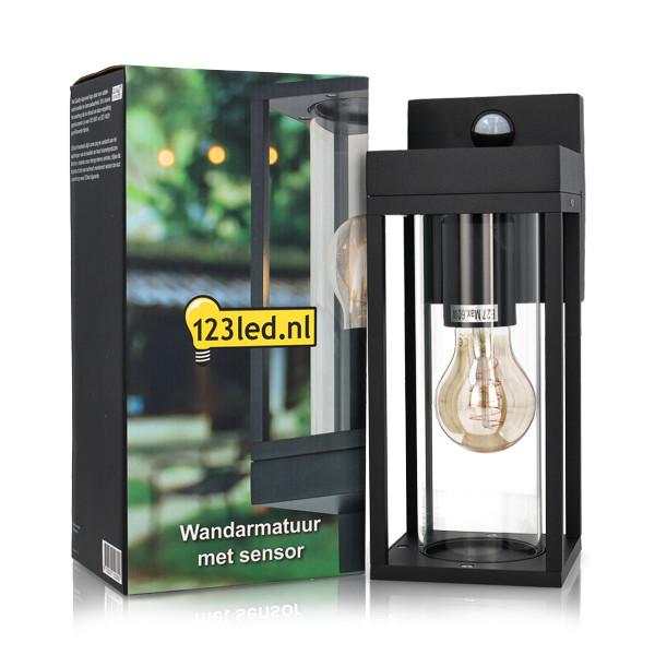 Wandlamp buiten met sensor E27 | Dakota | IP44 | Zwart LDR08554 - 3