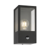 Wandlamp buiten met sensor E27 | Houston | IP44 | Zwart
