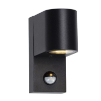 123led Wandlamp buiten met sensor GU10 | Sacramento | IP44 | Zwart  LDR08557