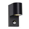 Wandlamp buiten met sensor GU10 | Sacramento | IP44 | Zwart