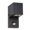 Wandlamp buiten met sensor GU10 | San Diego | IP44 | Zwart