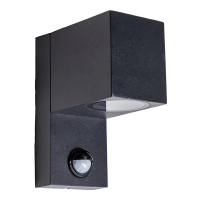 Wandlamp buiten met sensor GU10 | IP44 | Zwart LDR06837
