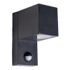 Wandlamp buiten met sensor GU10 | IP44 | Zwart LDR06837 - 1