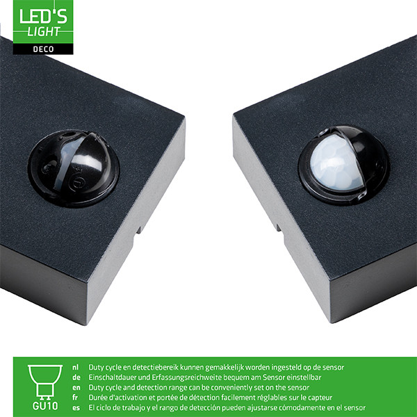 Wandlamp buiten met sensor GU10 | IP44 | Zwart LDR06837 - 5