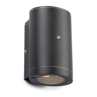 123led Wandlamp buiten met sensor GU10 | Kingston | IP44 | Zwart  LDR08523