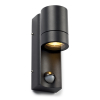 123led Wandlamp buiten met sensor GU10 | Skye | IP54 | Zwart  LDR08517 - 1
