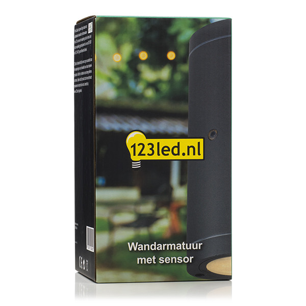 123led Wandlamp buiten met sensor GU10 | Up & Down | Kendall | IP44 | Zwart  LDR08524 - 5