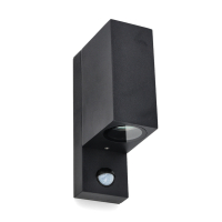 Wandlamp buiten met sensor GU10 | Up & Down | San Francisco | IP44 | Zwart LDR08560