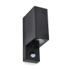 Wandlamp buiten met sensor GU10 | Up & Down | San Francisco | IP44 | Zwart