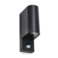 Wandlamp buiten met sensor GU10 | Up & Down | Santa Barbara | IP44 | Zwart LDR08559