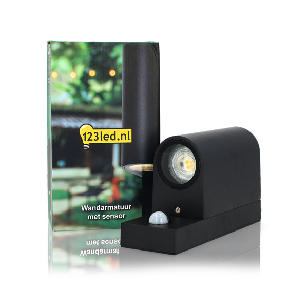 Wandlamp buiten met sensor GU10 | Up & Down | Santa Barbara | IP44 | Zwart LDR08559 - 2