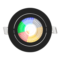 Zigbee inbouwspot | Rond | RGB + 2700-6500K | Zwart | Ø 75 mm | IP65 | Dimbaar | 5W LDR02451