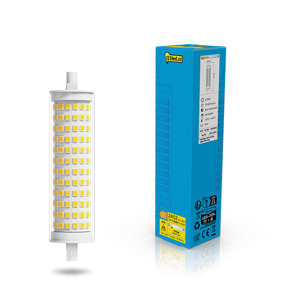 123led led lamp R7s | Staaflamp | SMD | 118mm | 2700K | Dimbaar | 18,2W (150W) LDR02612 - 1