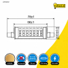 123led led lamp R7s | Staaflamp | SMD | 78mm | 2700K | 7W (60W) LDR02602 - 2