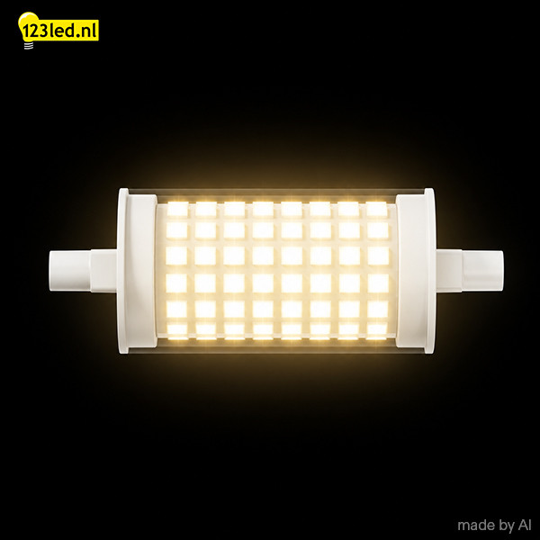 123led led lamp R7s | Staaflamp | SMD | 78mm | 2700K | Dimbaar | 11.5W (100W) LDR02608 - 2