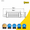 123led led lamp R7s | Staaflamp | SMD | 78mm | 2700K | Dimbaar | 9.5W (75W) LDR02604 - 3