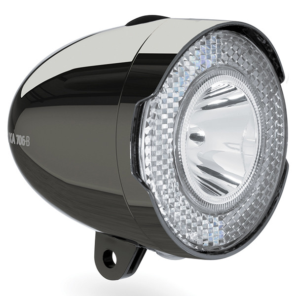 AXA Koplamp | 706 Battery | 4x AAA batterijen | Aan/Uit | Donker chrome  LAX00029 - 1