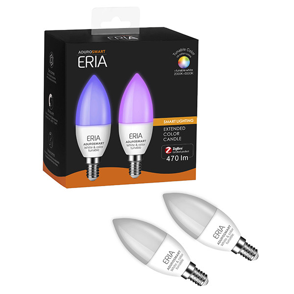 AduroSmart Zigbee smart lampen E14 | Tunable colour | 2 stuks | 6W | RGB + 2200-6500K  LAD00010 - 1