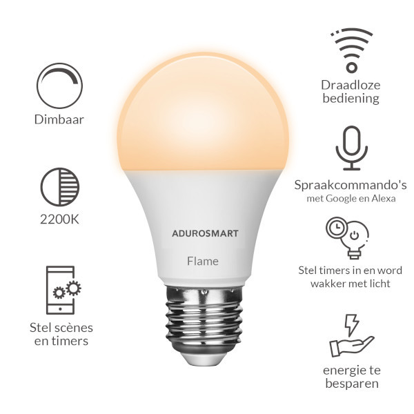 AduroSmart Zigbee starterset E27 | Flame | 1 lamp en 1 dimmerschakelaar  LAD00004 - 5