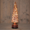 Draaiende kerstdecoratie | Kerstboom met strikken | USB-C | 10 x 10 x 38,5 cm | Roze LCO00726 - 1