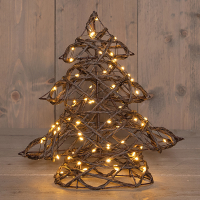 Kerstboom op batterijen | 30 cm | Extra warm wit | 80 lampjes | Natural LCO00753
