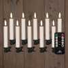 Kerstboomkaarsen op batterijen | 14 cm | Inclusief clip | 3D vlam |10 stuks LCO00740 - 1