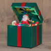 Kerstfiguur op batterijen | Bewegende geschenkset sneeuwpop | 12.5 x 20 cm | Groen LCO00819 - 1