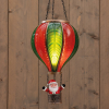 Kerstfiguur op batterijen | Luchtballon met kerstman | 20 x 62 cm | 24 lampjes | Rood/Groen LCO00817 - 1