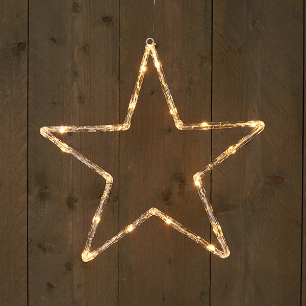 Anna Collection Kerstfiguur ster op batterijen | 40 cm | 18 leds | Warm Wit  LCO00085 - 1