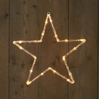 Anna Collection Kerstfiguur ster op batterijen | 40 cm | 18 leds | Warm Wit  LCO00085