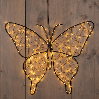 Kerstfiguur vlinder met verlichting | 40 x 32 cm | Extra warm wit | Flash effect | 400 lampjes LCO00800