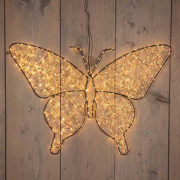 Kerstfiguur vlinder met verlichting | 58 x 43 cm | Extra warm wit | Flash effect | 600 lampjes LCO00801 - 1