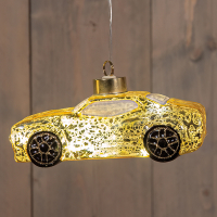 Kersthanger op batterijen | Auto | 14,8 x 7,4 x 6 cm | 2x AAA |  Goud LCO00722