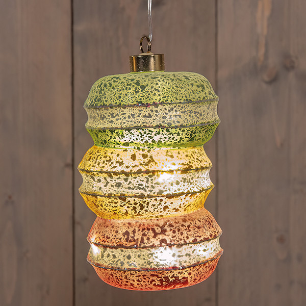 Kersthanger op batterijen | Macarons | 10 x 10 x 16 cm | 2x AAA | Groen/Geel/Roze LCO00720 - 1