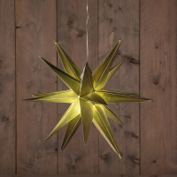 Kerstster 3D op batterijen | 35 cm | Goud | 10 lampjes LCO00303