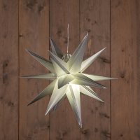 Anna Collection Kerstster 3D op batterijen | 35 cm | Zilver | 10 lampjes  LCO00301