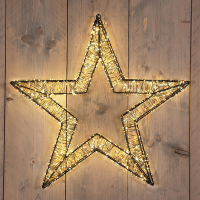 Kerstster hangend | 56 cm | Luxury Color | Flash effect | 1200 lampjes | Zwart LCO00785
