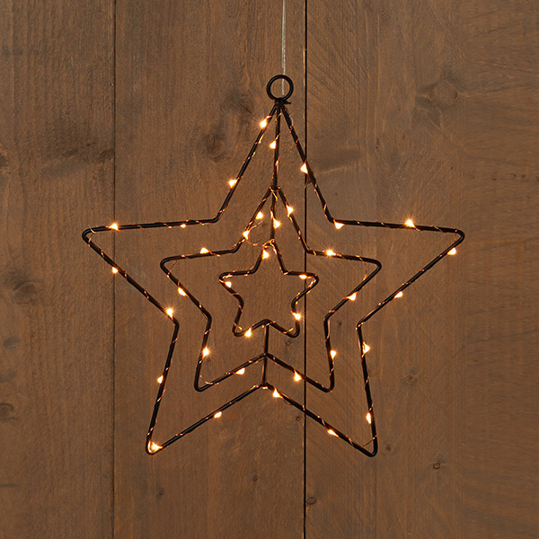 Anna Collection Kerstster hangend op batterijen | 36 cm | Extra Warm Wit | 38 lampjes  LCO00091 - 1