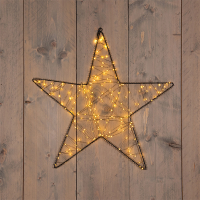 Kerstster hangend op batterijen | 56 cm | Extra warm wit | 200 lampjes LCO00509