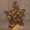 Kerstster op batterijen | 30 x 5 cm | Extra warm wit | 80 lampjes | Natural LCO00755 - 1