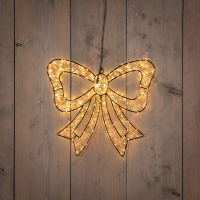 Kerststrik met verlichting | 38 x 34 cm | Extra warm wit met flash effect | 278 lampjes LCO00806