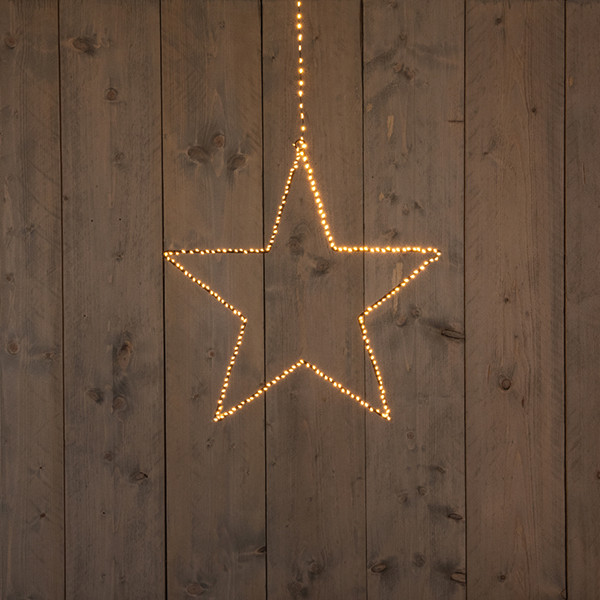 Kerstverlichting ster | 37 cm | 200 lampjes | Extra warm wit | IP44 | Zwart LCO00771 - 1