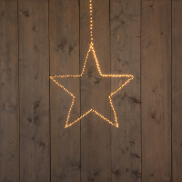 Kerstverlichting ster | 37 cm | 200 lampjes | Extra warm wit | IP44 | Zwart LCO00771