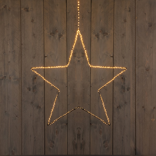 Kerstverlichting ster | 56 cm | 300 lampjes | Extra warm wit | IP44 | Zwart LCO00772 - 1
