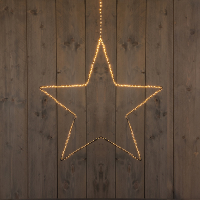 Kerstverlichting ster | 56 cm | 300 lampjes | Extra warm wit | IP44 | Zwart LCO00772