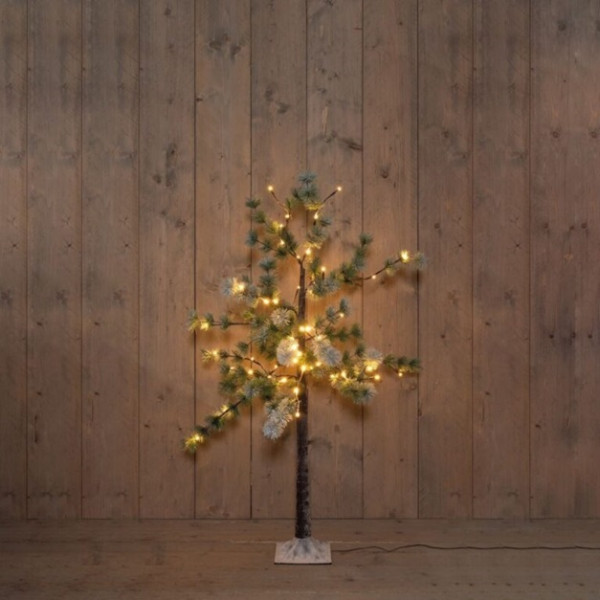 Anna Collection LED Kerstboom 120 cm | Denneboom met sneeuw | Extra warm wit | 64 lampjes | Geschikt voor buiten  LCO00471 - 1