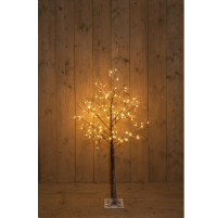 Anna Collection LED Kerstboom 130 cm | Berk met sneeuw | Extra warm wit | 120 lampjes | Geschikt voor buiten  LCO00474
