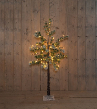 Anna Collection LED Kerstboom 150 cm | Denneboom met sneeuw | Extra warm wit | 80 lampjes | Geschikt voor buiten  LCO00472