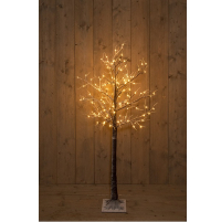 Anna Collection LED Kerstboom 160 cm | Berk met sneeuw | Extra warm wit | 144 lampjes | Geschikt voor buiten  LCO00475