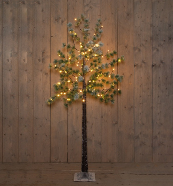 LED Kerstboom 180 cm | Dennenboom met sneeuw | Extra warm wit | 96 lampjes | Geschikt voor buiten LCO00473 - 1